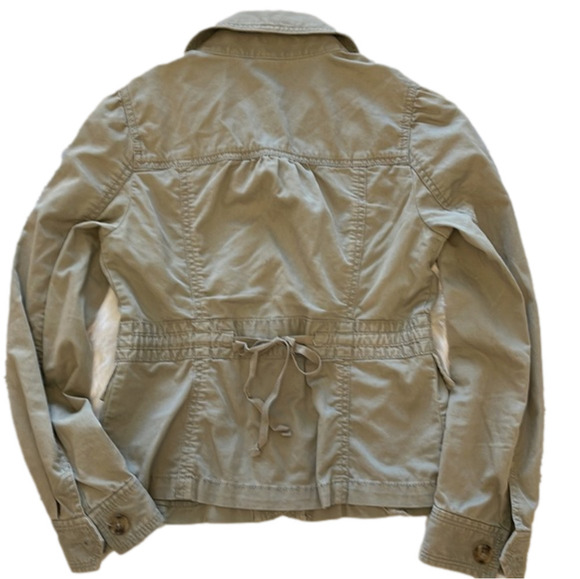 ANN Taylor Loft Khaki Cargo Jacket Size 00P - Picture 4 of 6